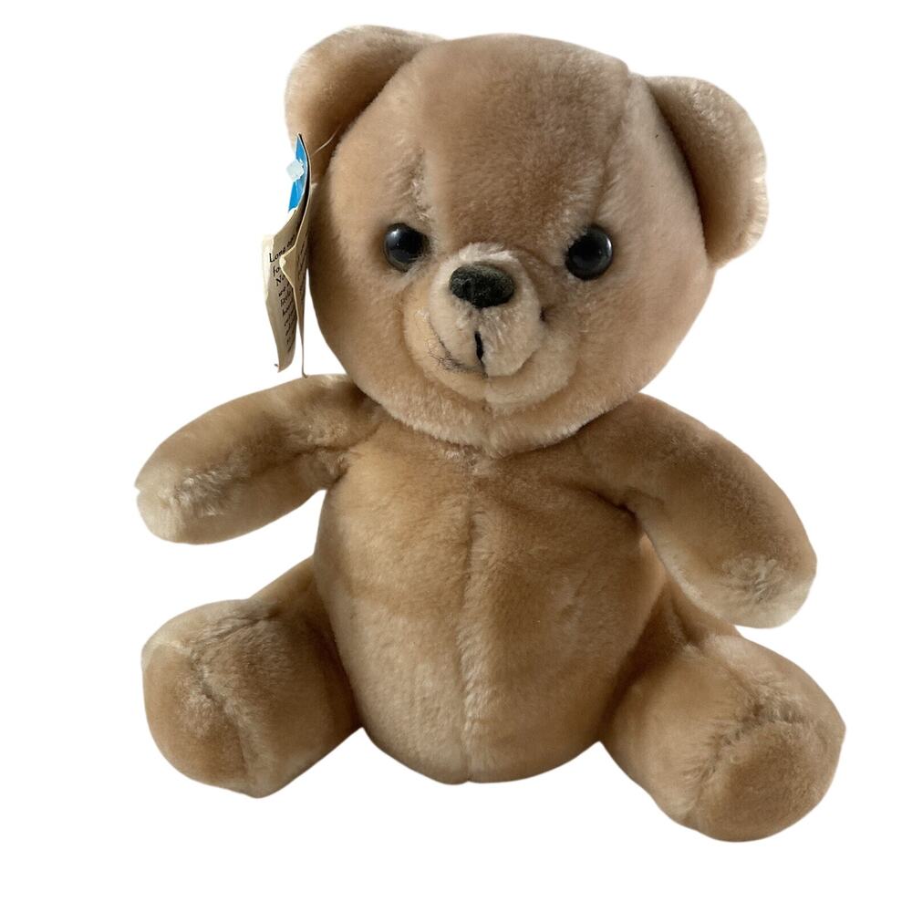 Brown Teddy Bear Vintage Just Luv 1985 Lodi NJ Tan Handcrafted NEW with Tags